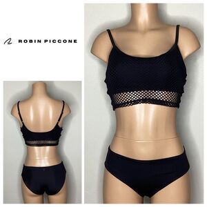 New. Robin Piccone black net bikini. Medium. Retails $214